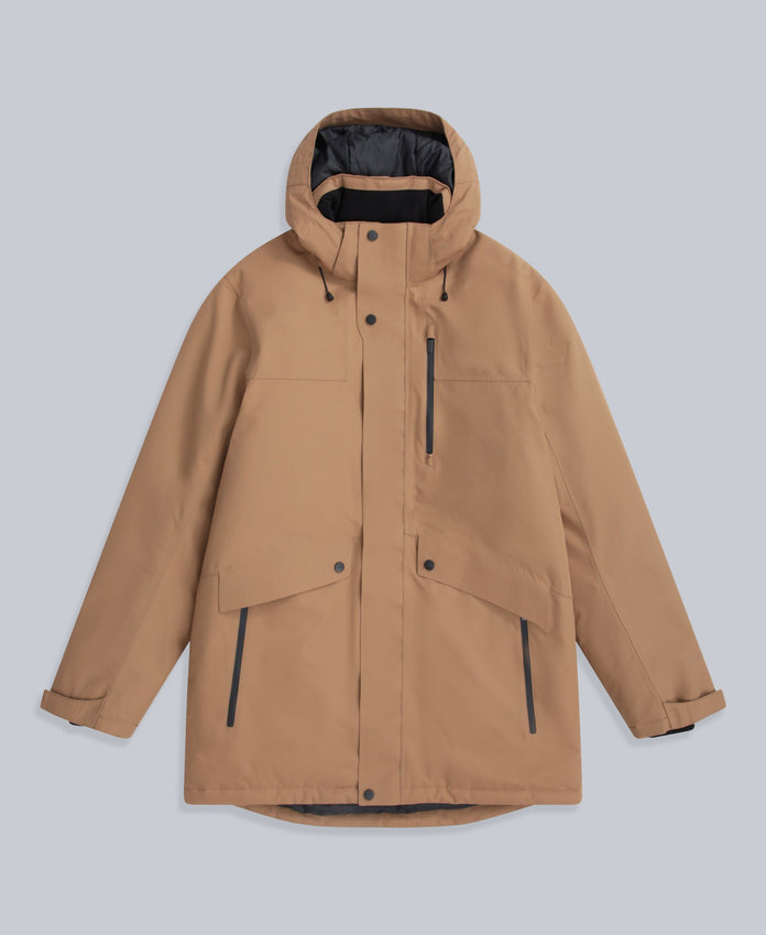 Lisbon Mens Waterproof Parka - Tan