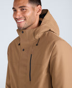 Lisbon Mens Waterproof Parka - Tan