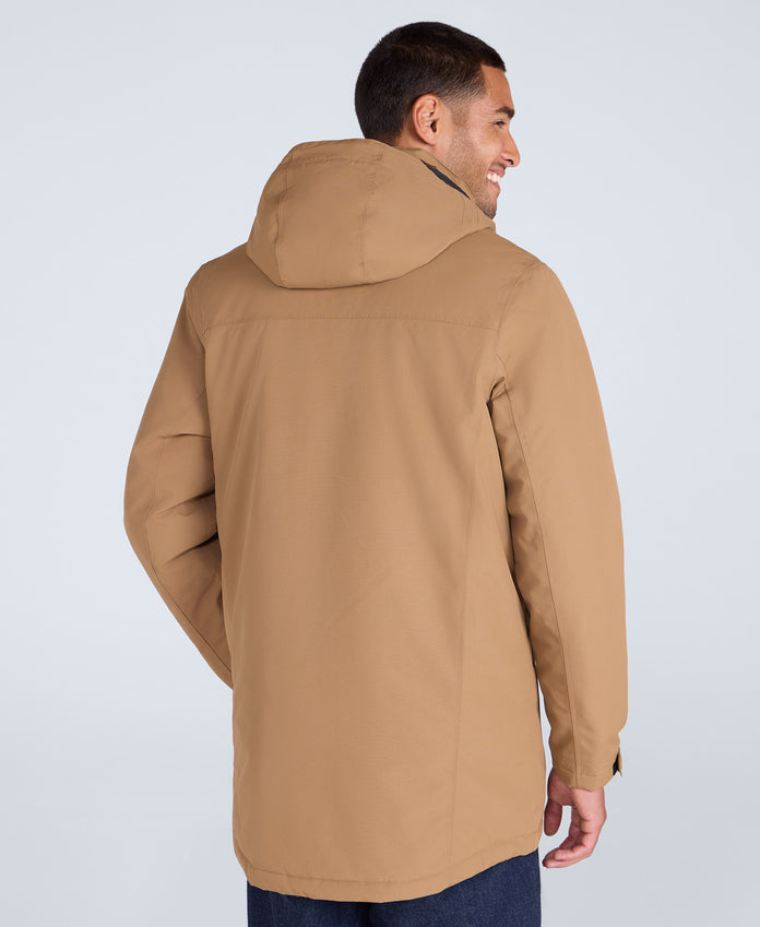 Lisbon Mens Waterproof Parka - Tan