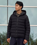 Light Cloud Cosi Hooded Mens Padded Jacket - Black