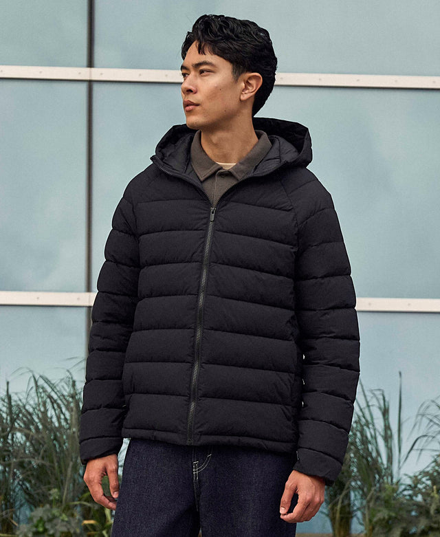 Light Cloud Cosi Hooded Mens Padded Jacket - Black