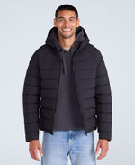 Light Cloud Cosi Hooded Mens Padded Jacket - Black