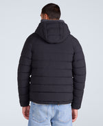 Light Cloud Cosi Hooded Mens Padded Jacket - Black