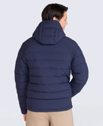Light Cloud Cosi Hooded Mens Padded Jacket - Dark Blue