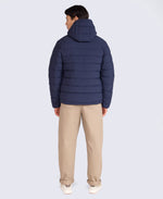 Light Cloud Cosi Hooded Mens Padded Jacket - Dark Blue