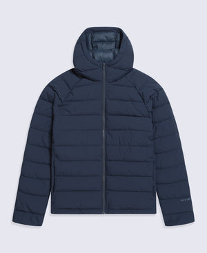 Light Cloud Mens Hooded Padded Jacket - Dark Blue