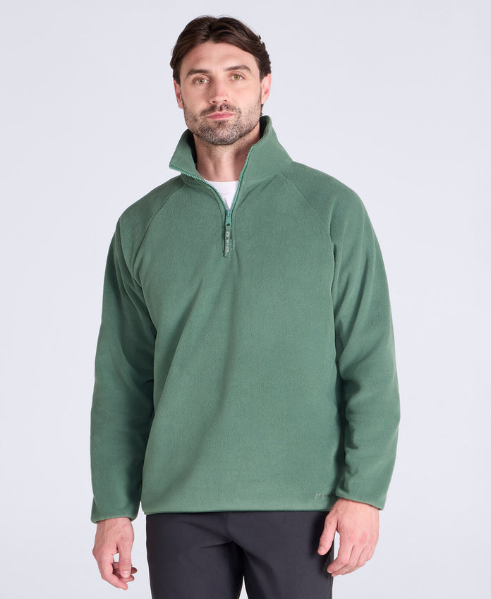 Stockholm Mens Half-Zip Fleece - Dark Green