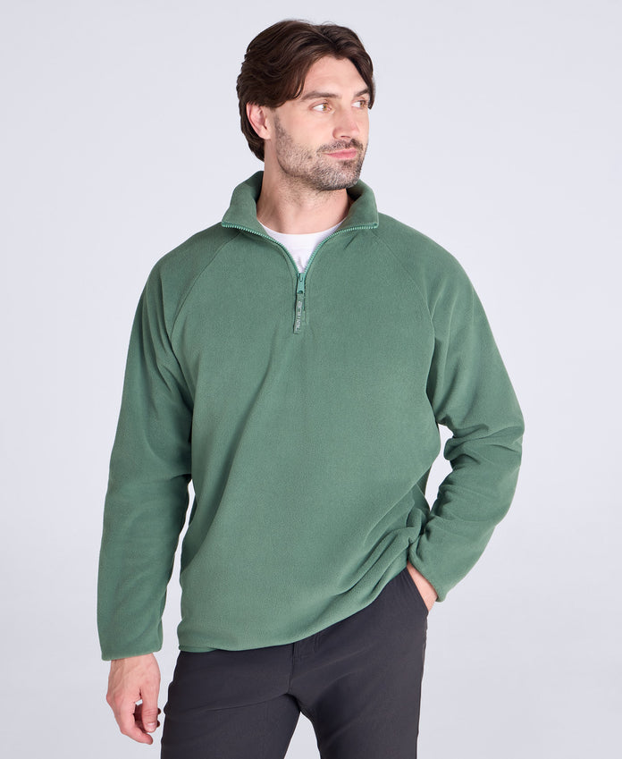 Stockholm Mens Half-Zip Fleece - Dark Green