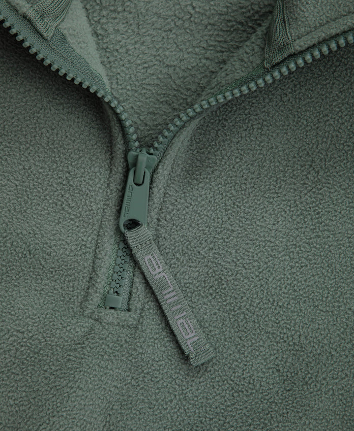 Stockholm Mens Half-Zip Fleece - Dark Green