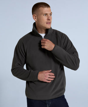 Stockholm Mens Half-Zip Fleece - Dark Grey