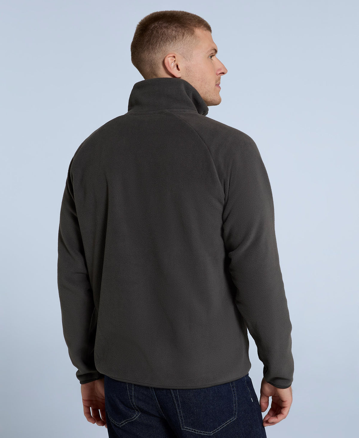 Stockholm Mens Half-Zip Fleece - Dark Grey