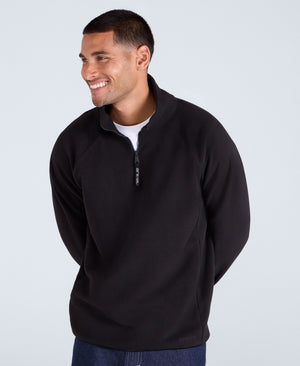 Stockholm Mens Half-Zip Fleece - Jet Black