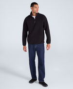 Stockholm Mens Half-Zip Fleece - Jet Black