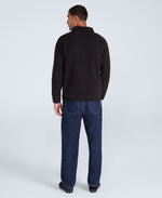 Stockholm Mens Half-Zip Fleece - Jet Black