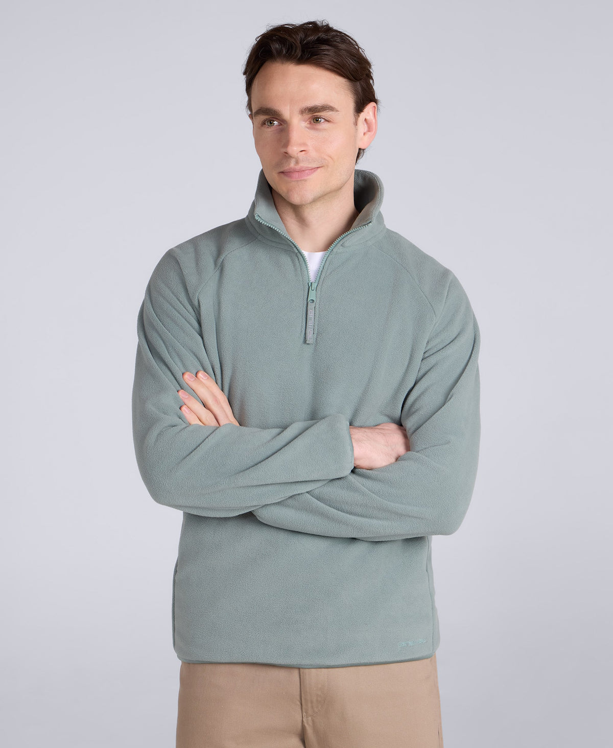 Stockholm Mens Half-Zip Fleece - Light Blue
