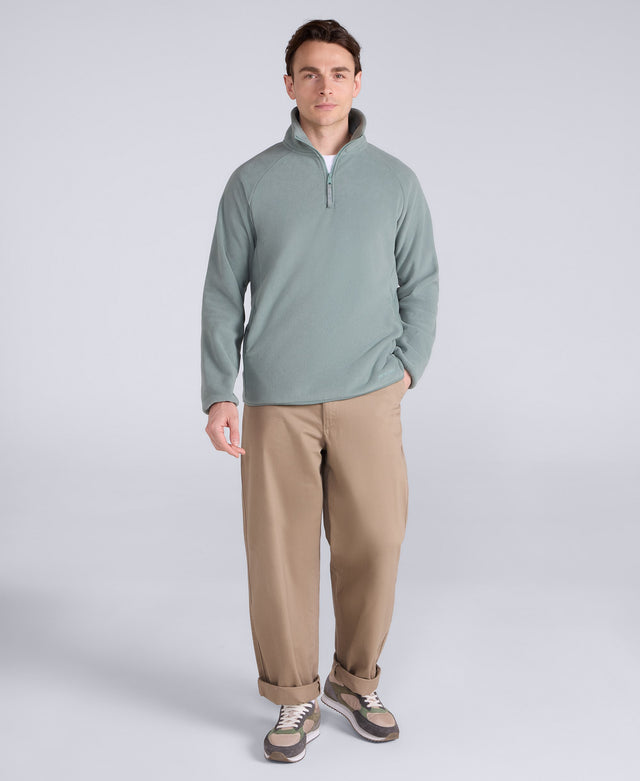 Stockholm Mens Half-Zip Fleece - Light Blue
