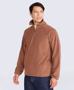 Stockholm Mens Half-Zip Fleece - Rust