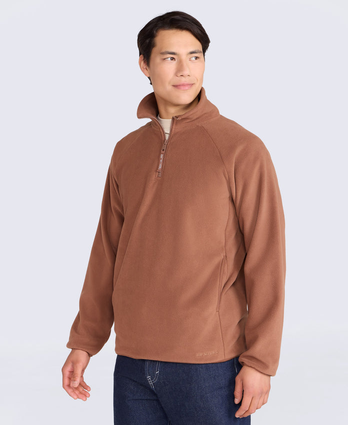 Stockholm Mens Half-Zip Fleece - Rust