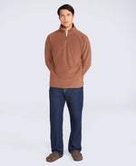 Stockholm Mens Half-Zip Fleece - Rust