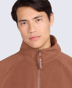 Stockholm Mens Half-Zip Fleece - Rust