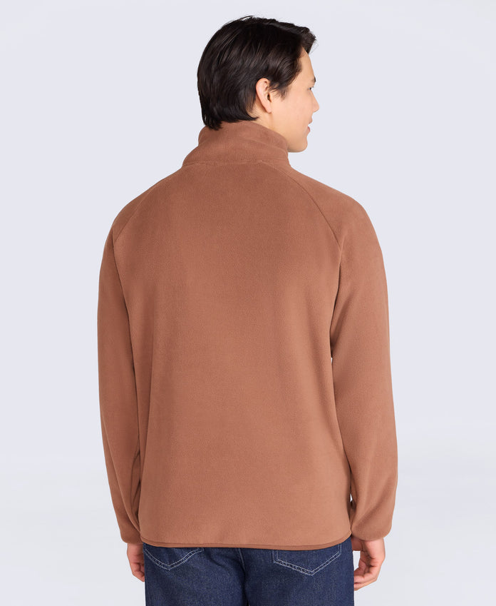 Stockholm Mens Half-Zip Fleece - Rust