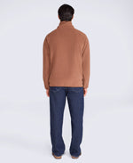 Stockholm Mens Half-Zip Fleece - Rust