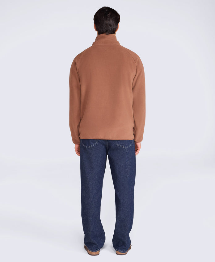 Stockholm Mens Half-Zip Fleece - Rust