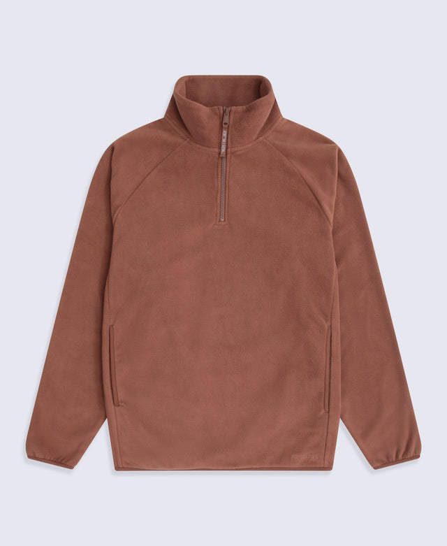 Stockholm Mens Half-Zip Fleece - Rust