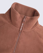 Stockholm Mens Half-Zip Fleece - Rust
