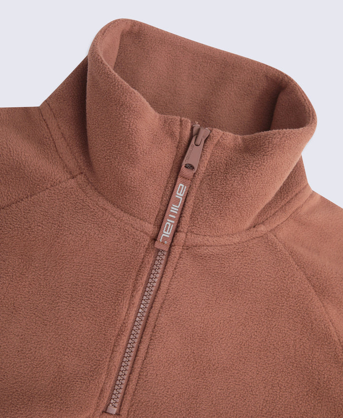 Stockholm Mens Half-Zip Fleece - Rust