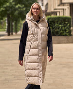Comfort Zone Womens Longline Gilet - Beige