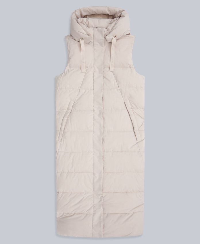 Comfort Zone Womens Longline Gilet - Beige