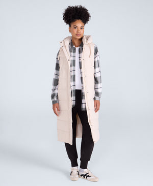 Comfort Zone Womens Longline Gilet - Beige