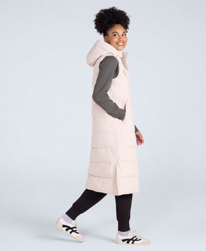 Comfort Zone Womens Longline Gilet - Beige