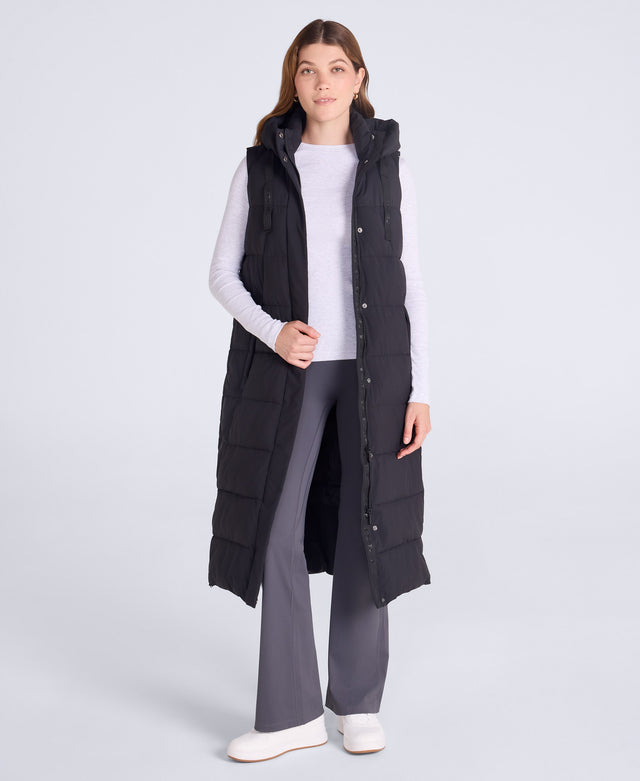 Comfort Zone Womens Longline Gilet - Jet Black