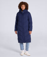Cocoon Womens Borg Lined Padded Coat - Navy