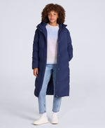 Cocoon Womens Borg Lined Padded Coat - Navy
