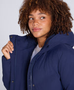 Cocoon Womens Borg Lined Padded Coat - Navy