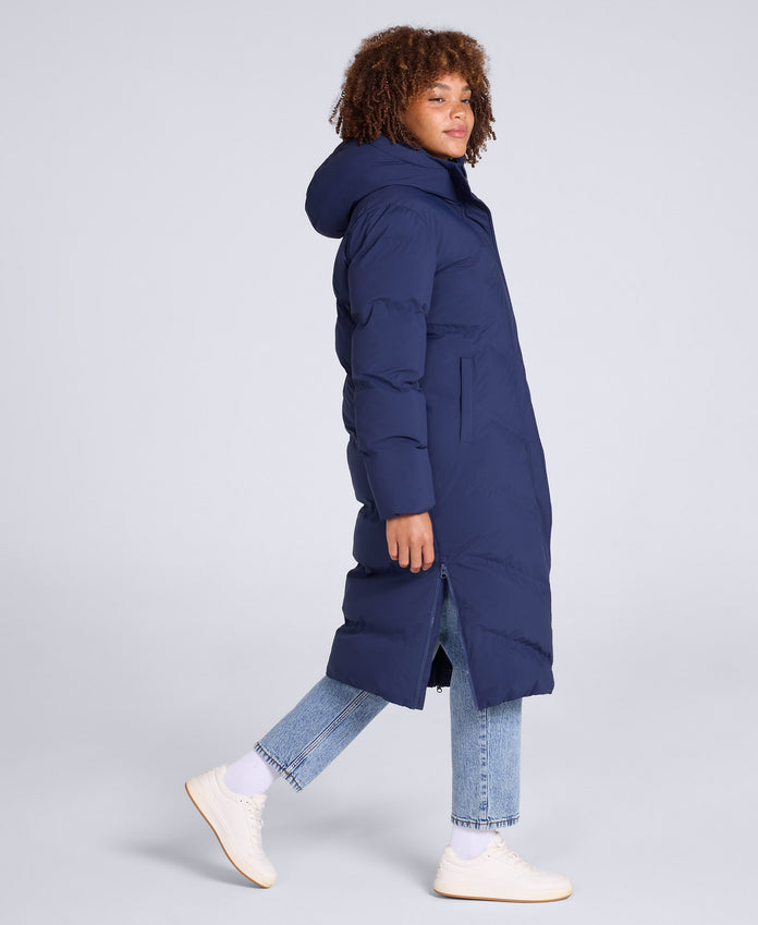 Cocoon Womens Borg Lined Padded Coat - Navy
