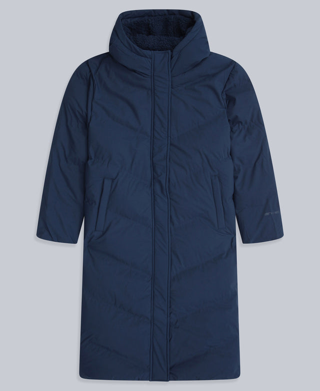 Cocoon Womens Borg Lined Padded Coat - Navy