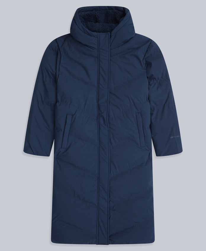 Cocoon Womens Borg Lined Padded Coat - Navy
