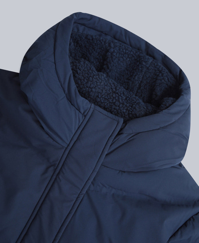 Cocoon Womens Borg Lined Padded Coat - Navy