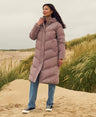 Cocoon Womens Borg Lined Padded Coat - Taupe