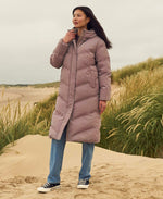 Cocoon Womens Borg Lined Padded Coat - Taupe