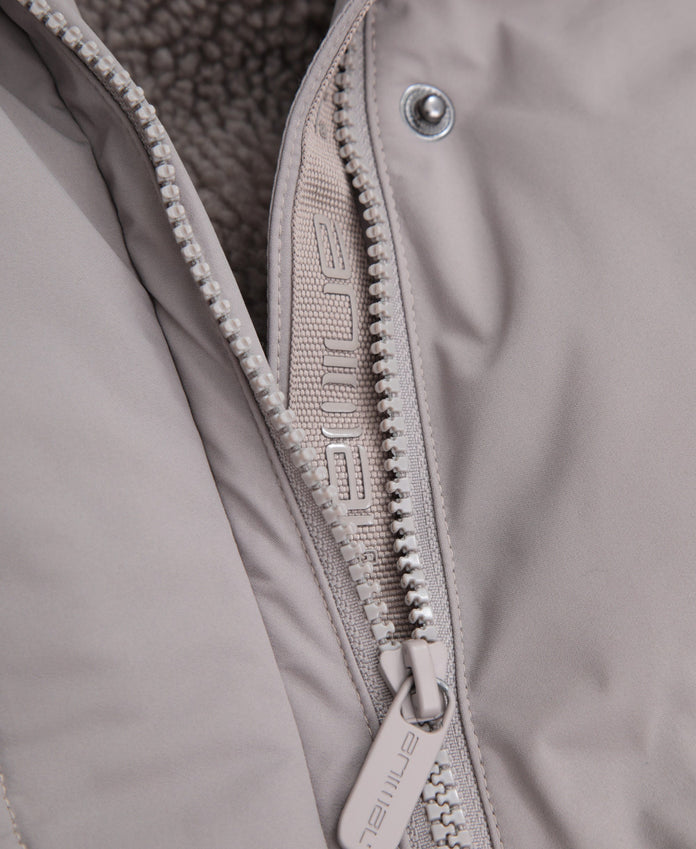 Cocoon Womens Borg Lined Padded Coat - Taupe