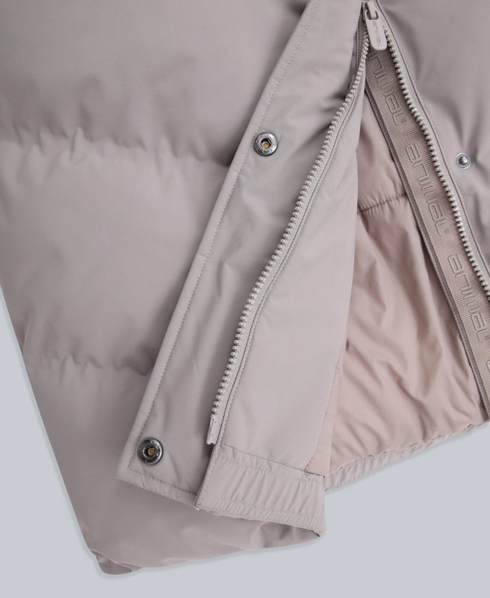 Cocoon Womens Borg Lined Padded Coat - Taupe