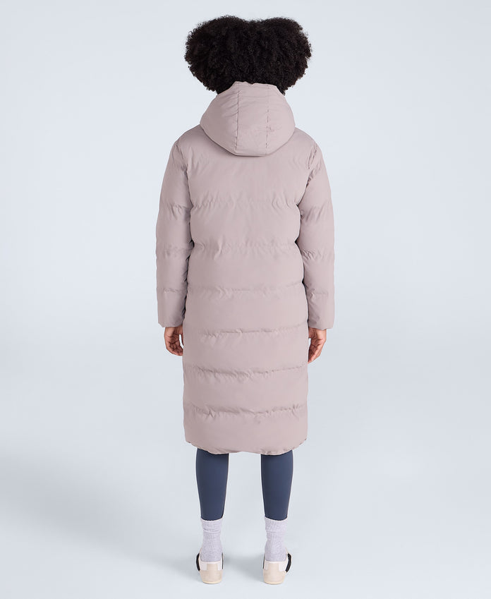 Cocoon Womens Borg Lined Padded Coat - Taupe