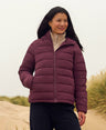 Light Cloud Cosi Hooded Womens Padded Jacket - Burgundy