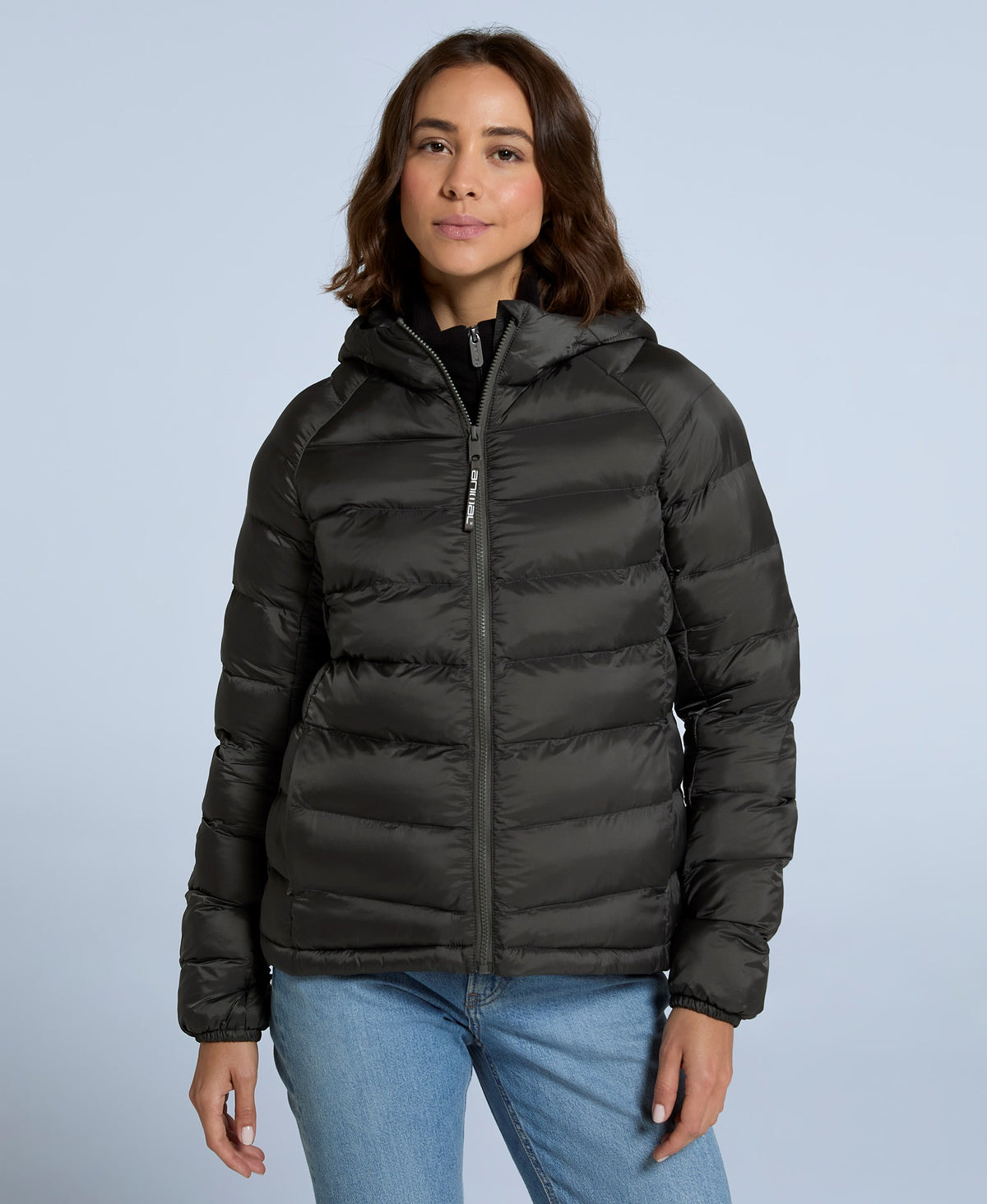 Cloud Womens Hooded Padded Jacket - Dark Khaki