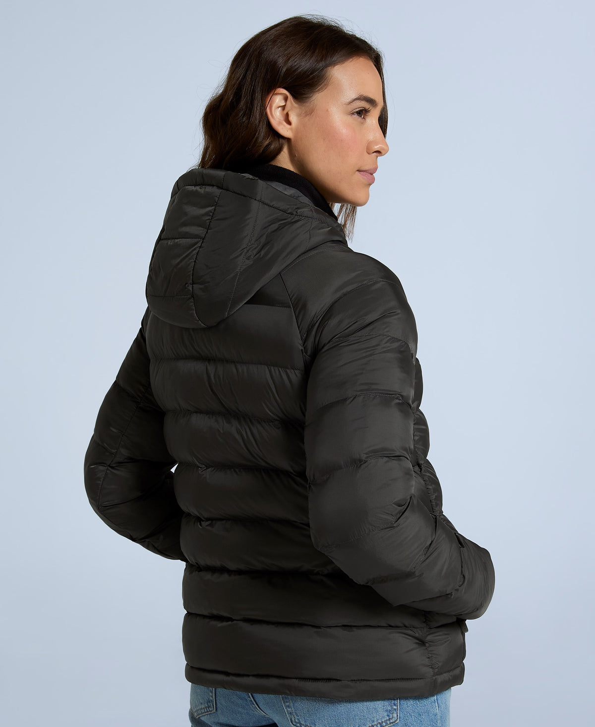 Cloud Womens Hooded Padded Jacket - Dark Khaki